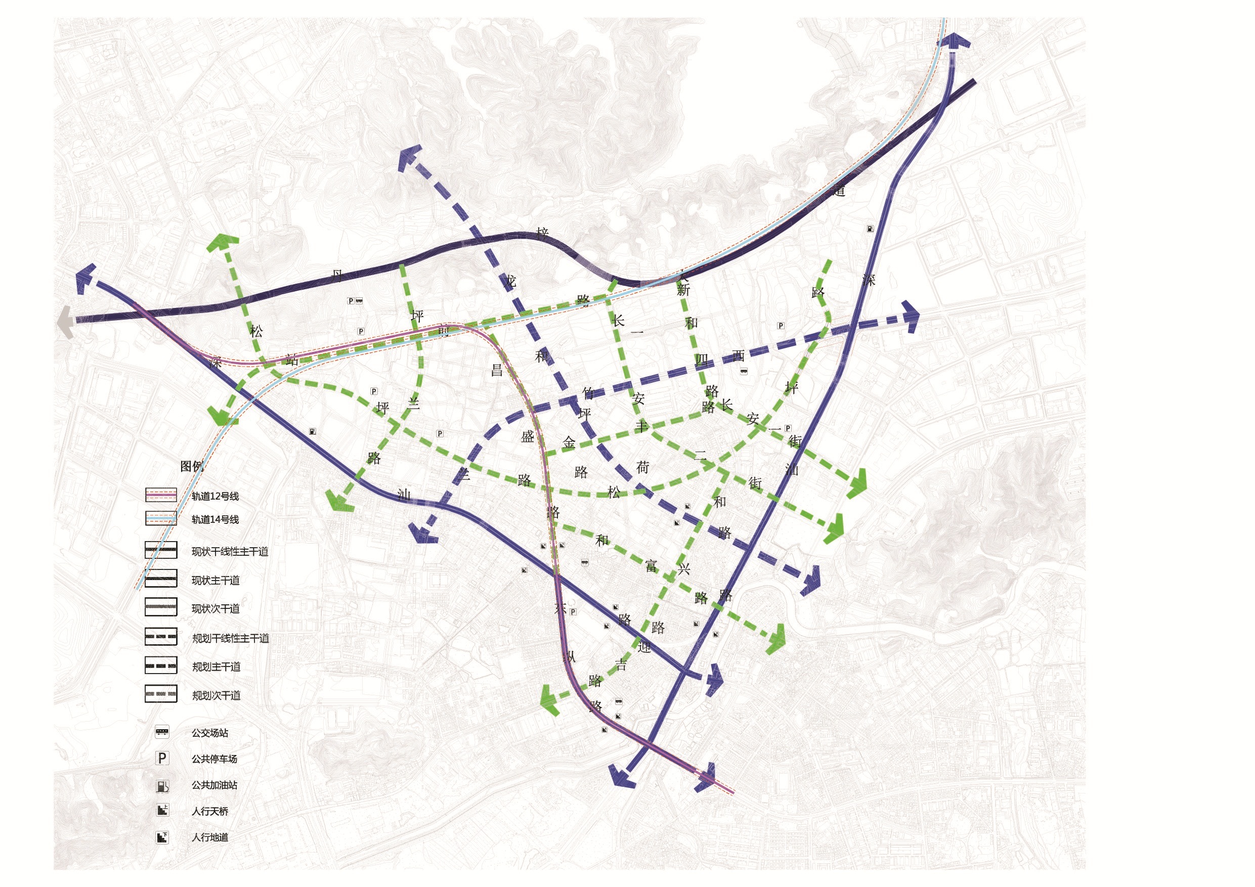 坪山区成果公布  (1)        本图则共设2处加油加气站,规划置换一座